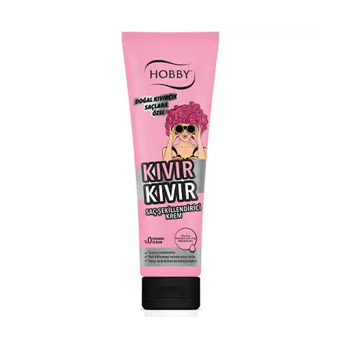 Hobby-Curly-Girl-Hair-Styling-Cream-150ml کرم موی حالت دهنده موهای فر هوبی 150 میلی لیتر