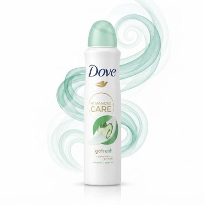 اسپری ضد تعریق ۷۲ ساعته رایحه خیار و چای سبز داو مدل Go Fresh حجم ۲۵۰ میل