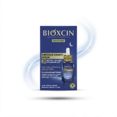 سرم شب ضد چروک و لیفت و جوان‌سازی با رتینول و کلاژن مدل Bioxcin Age Reverse حجم 30 گرم